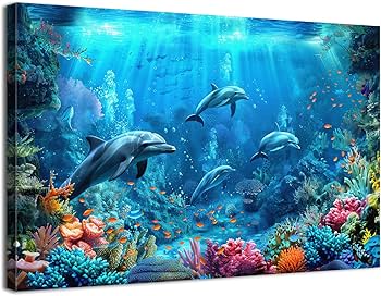 Amazon.co.jp: ブルービーチ バスルーム 壁装飾 オーシャン